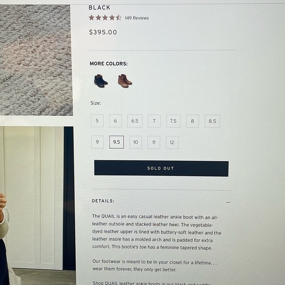 BEEK Quail Black Leather Ankle Boot - Picture 15 of 16